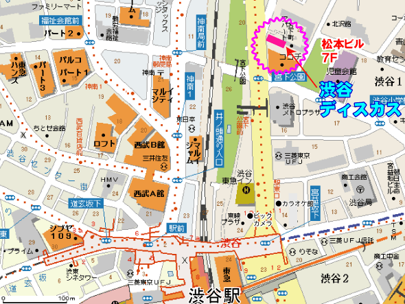渋谷会場の地図